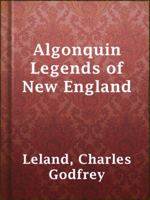 cover image of Algonquin Legends of New England